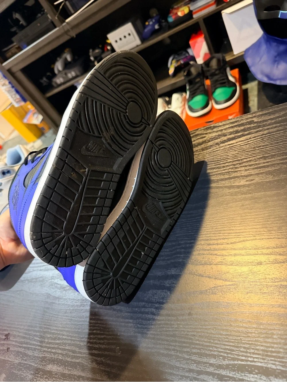 Jordan Retro High Top Sneakers - Black / Royal Blue